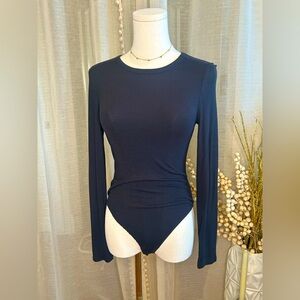 Hudson Black Body suit Soft knit small